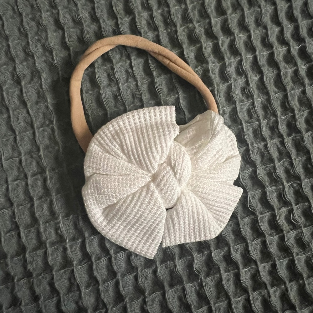 Caden Lane baby girl waffle bow